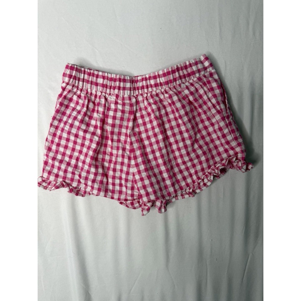 Janie and Jack Girls Pink Gingham Ruffle Shorts Size‎ 3 - Picture 3 of 3